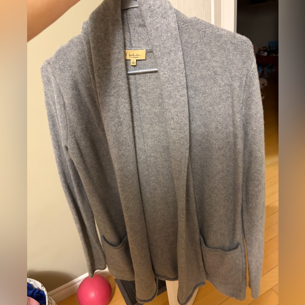 Babaton Aritzia grey shawl cardigan small